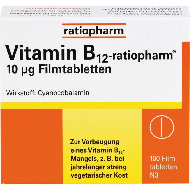VITAMIN B12-RATIOPHARM 10 μg Filmtabletten product image