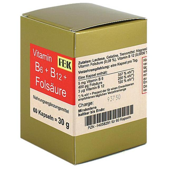 VITAMIN B6+B12+Folsäure Kapseln product image