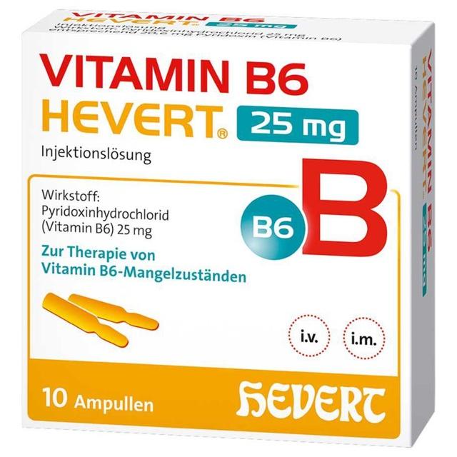 VITAMIN B6 HEVERT 25 mg Injektionslösung Amp. product image