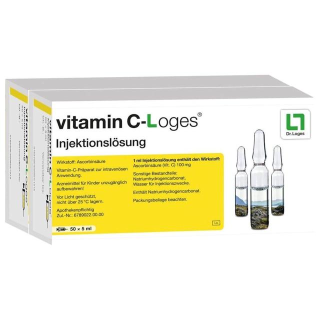 vitamin C-Loges® Injektionslösung, 100X5 ml Injektionslösung product image