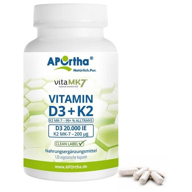VITAMIN D3 20.000 I.E.+K2 VitaMK7 200 μg Kapseln product image