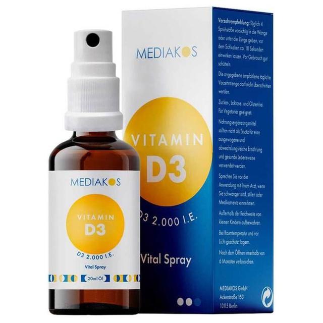 Vitamin D3 2000 I.E. Mediakos Vital Spray, 20 ml Spray product image