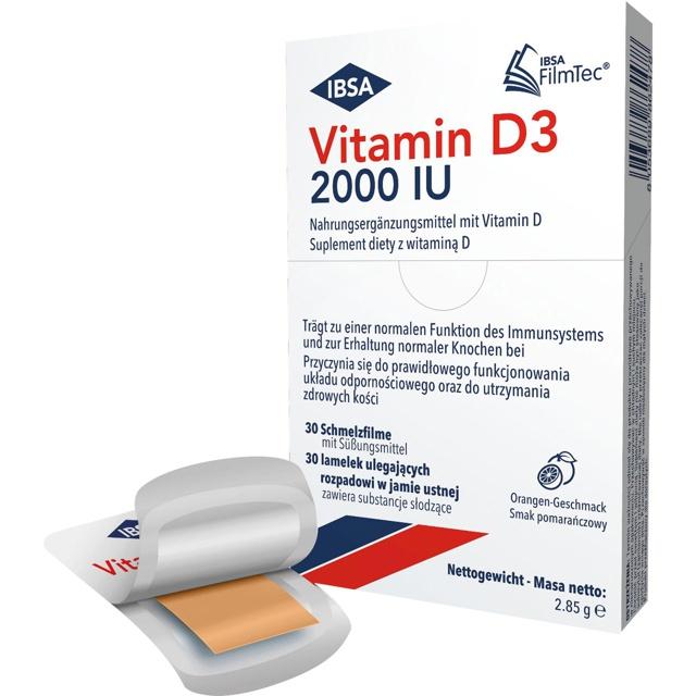 IBSA Vitamin D3 2000IU 30 St Schmelzfilm product image