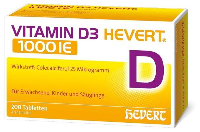 VITAMIN D3 HEVERT 1000 I.E. Tabletten product image