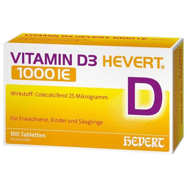 VITAMIN D3 HEVERT 1000 I.E. Tabletten product image