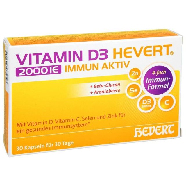 VITAMIN D3 HEVERT 2000 I.E. Immun Aktiv Kapseln product image