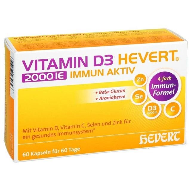 VITAMIN D3 HEVERT 2000 I.E. Immun Aktiv Kapseln product image