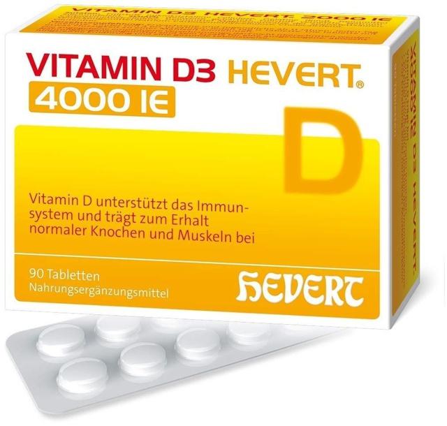 VITAMIN D3 HEVERT 4000 I.E. Tabletten 90 St, 18 g product image