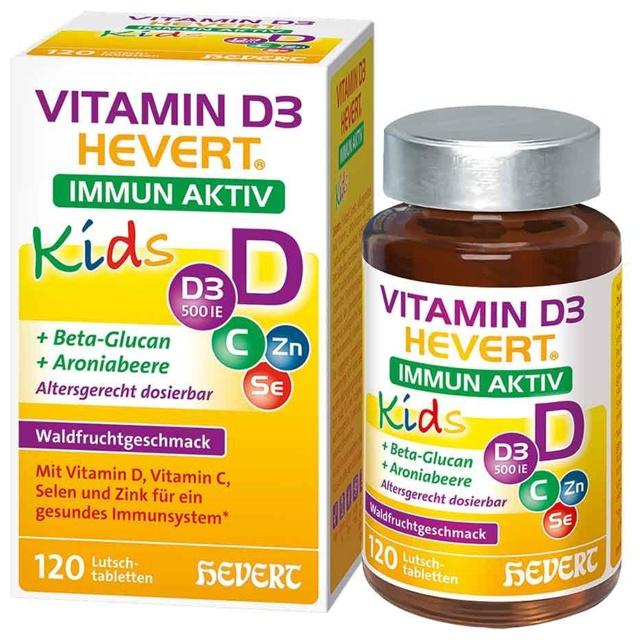 VITAMIN D3 HEVERT Immun Aktiv Kids Lutschtabletten product image