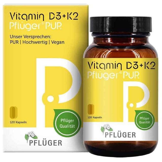 VITAMIN D3+K2 Pflüger PUR 1.000 I.E./75 μg Kapseln product image