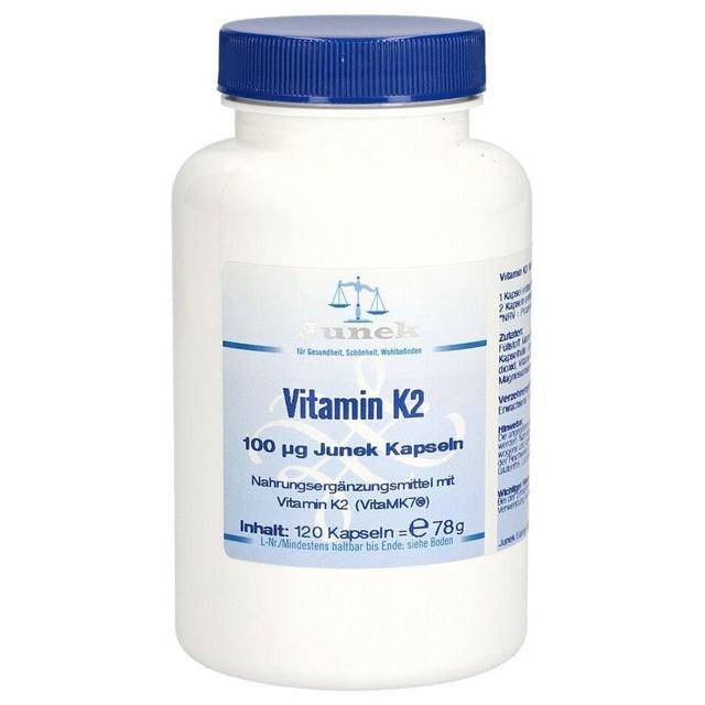 Vitamin K2 100 ug Junek Kapseln, 120 St Kapseln product image