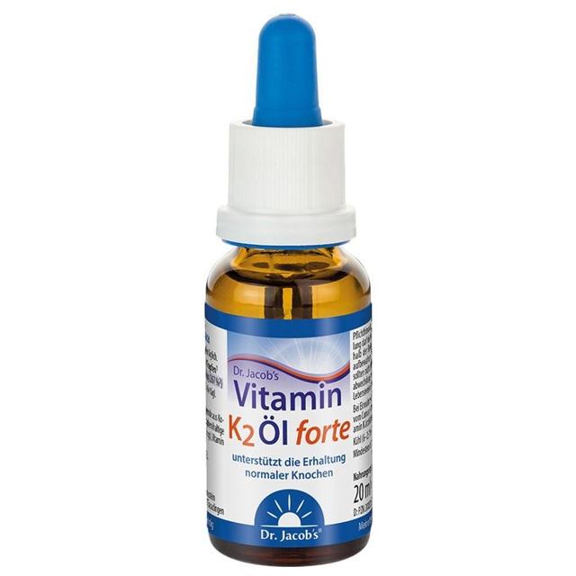 Vitamin K2 Öl forte 200µg all-trans MK7 Dr. Jacobs, 20 ml Flüssigkeit zum Einnehmen product image