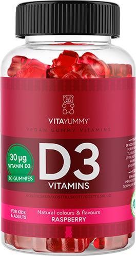 VitaYummy D3 Vitamins Raspberry 60 tuggtabletter product image