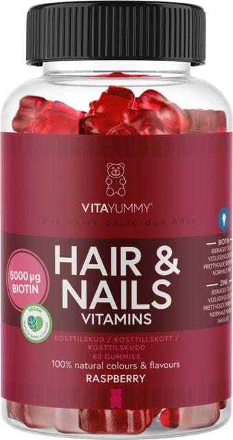 VitaYummy Hair & Nails Raspberry 60 gummies product image