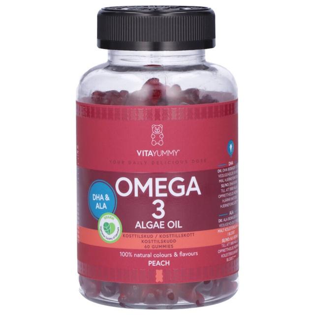 Vitayummy Omega 3 Algae Oil Peach 60 stk. product image