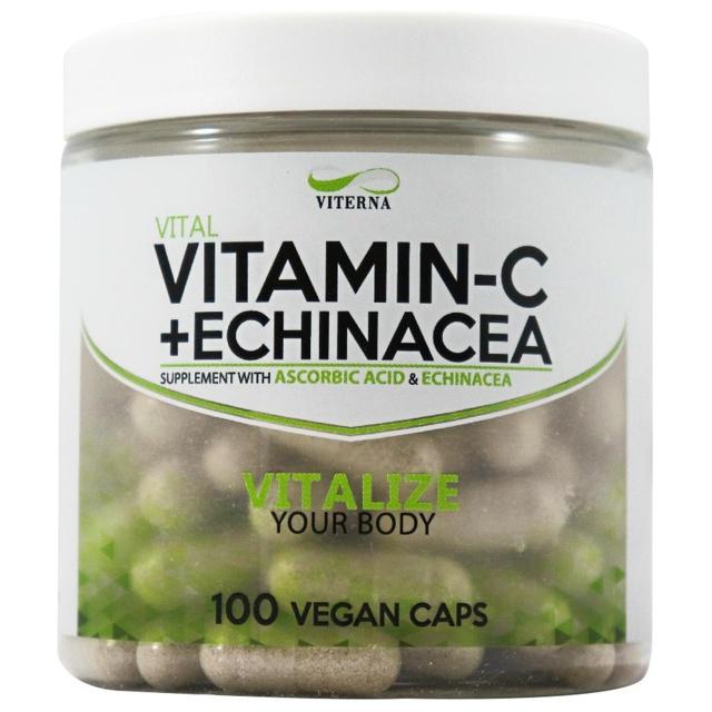 Viterna Vital Vitamin-C 500 mg + Echinacea 100 mg 100 kapslar product image