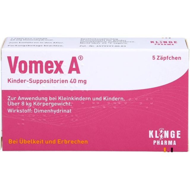 VOMEX A Kinder-Suppositorien 40 mg product image