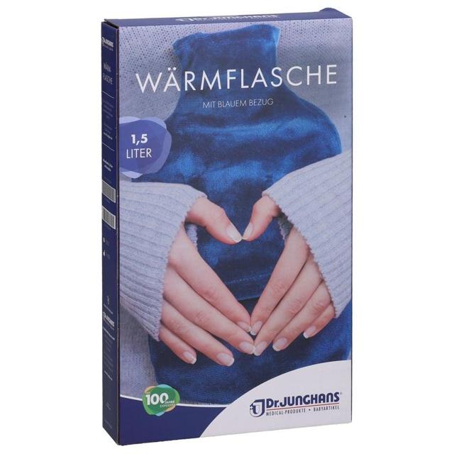 WÄRMFLASCHE 1,5 l mit Bezug blau product image