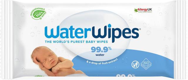 WaterWipes Biodegradable BabyWipes 60 st product image