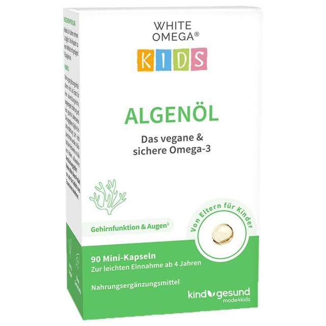 WHITE OMEGA KIDS ALGENÖL Das vegane & sichere Omega-3 90 St Weichkapseln product image
