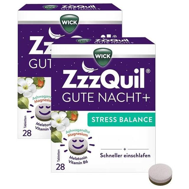 Wick zzzquil Gute Nacht + Stress Balance, 2x28 St Tabletten product image