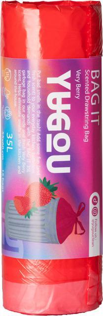 Yugou Bag It doftande tygpåse med dragsko - Very Berry product image