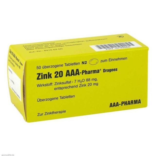 ZINK 20 AAA-Pharma Dragees product image