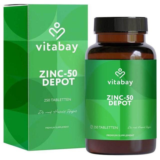 Zink 50 Depot Zinkgluconat vegan hochdosiert Tabletten, 250 St Tabletten product image