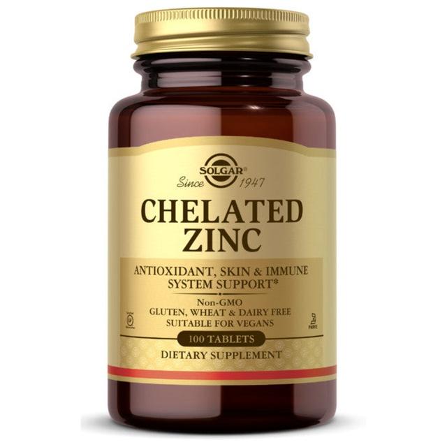 Zink Chelatiert 22 mg 100 Tabletten Solgar product image