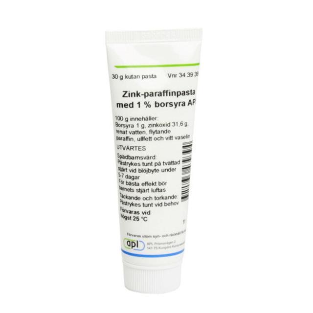 Zink-paraffinpasta med 1 % borsyra APL, kutan pasta, 30 g product image