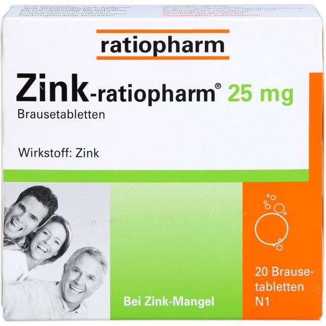 ZINK-RATIOPHARM 25 mg Brausetabletten product image