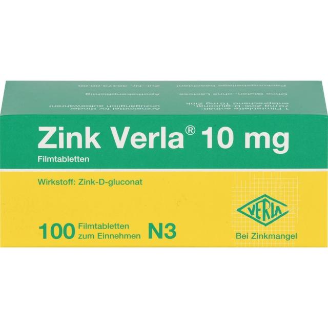 ZINK VERLA 10 mg Filmtabletten product image