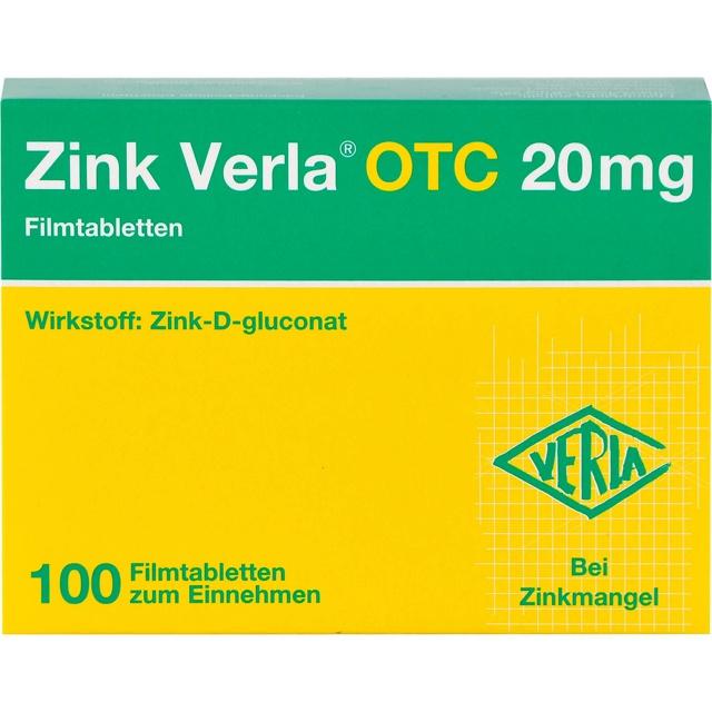 ZINK VERLA OTC 20 mg Filmtabletten product image
