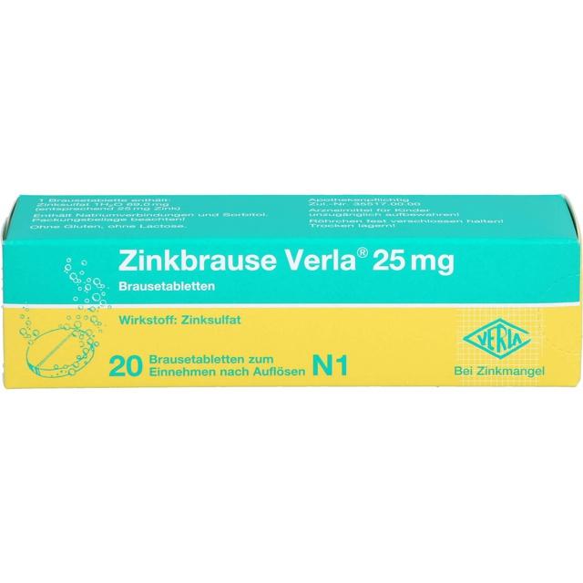 ZINKBRAUSE Verla 25 mg Brausetabletten product image