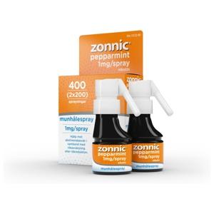 Zonnic Pepparmint, munhålespray 1 mg/spray 2x200 dos(er) Product image